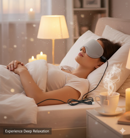 Heated Eye Mask – Warm & Cool Compress for Puffiness, Dry Eyes and Deep Relaxation